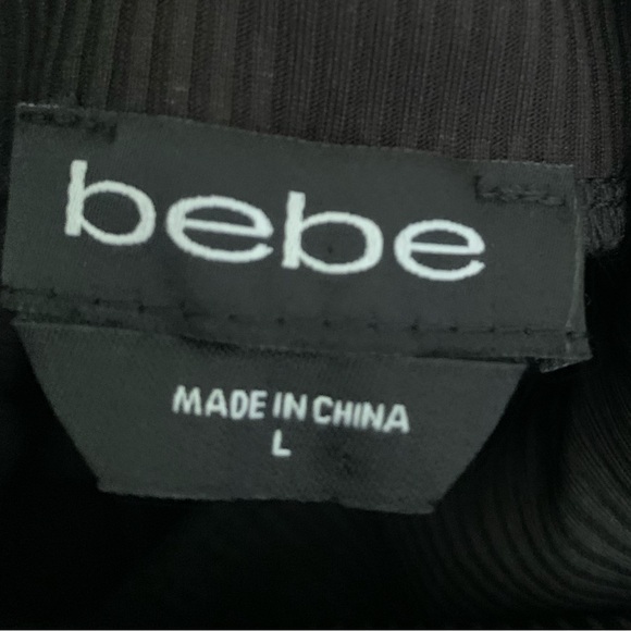 NWOT Bebe Women Black High-Neck Maxi Dress, Large, 92%polyester, 8 Spandex - Picture 3 of 12